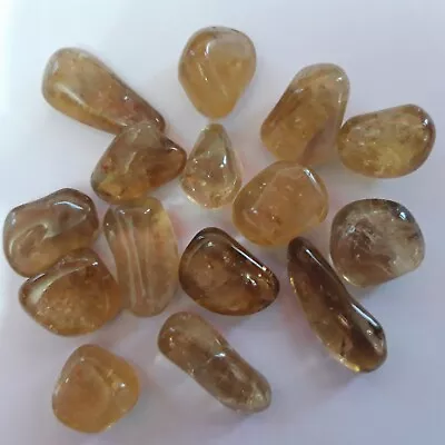 Real Citrine Natural Unheated Tumble Stone 20mm+ Choose Weght; Crystal Healing   • £4.90