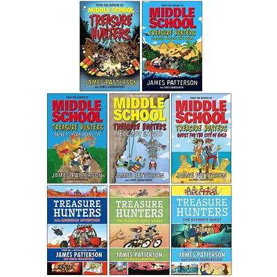 Middle School Treasure Hunters Series By James Patterson 8 Books Set - Paperback • $51.29