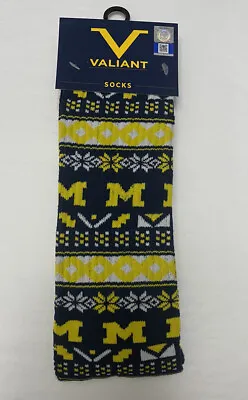 New University Of Michigan UofM Wolverines Socks Size MEDIUM (C56) • $12.99