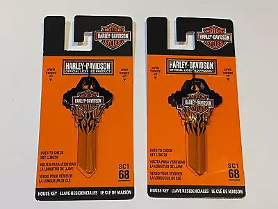 $12.95 • Buy Harley Davidson Official SC1 68 Blank House Key 87422 Lot Of 2