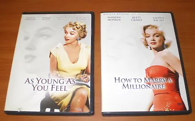 Lot Of 2 Marilyn Monroe Diamond DVDs ~ Marry A Millionaire & Young As You Feel • $9.95