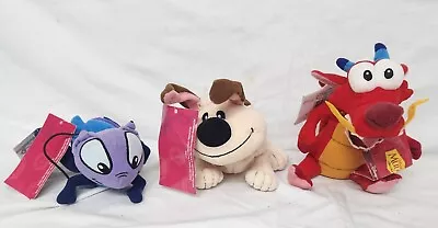 Mushu Cricket & Little From Mulan Mini Bean Bag Lot Of 3. Disney Store Plush • $19