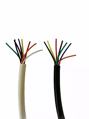 £1.29 • Buy Alarm Cable 8 Core Burglar Detection Security Wire PVC Insulated Black White