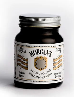 Morgans Vanilla & Honey Extra Firm Hold Pomade Mens Hair Styling Product 100ml • £11.95