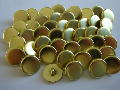 18mm (28L) X 6 Gold Flat Military Style Blazer Jacket Shank Buttons + Free Gift • £2.99