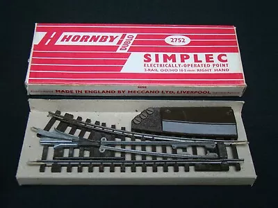 Hornby Dublo 2752 Simplec Electrically-operated Switch Point R/h - Boxed • £9.95