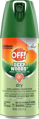 OFF! Deep Woods Insect Repellent Aerosol Dry Non-Greasy Formula Bug Spray • $8.72