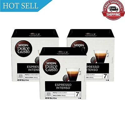 Nescafe Dolce Gusto Coffee Pods Espresso Intenso 16 Capsules (Pack Of 3) • $31.36