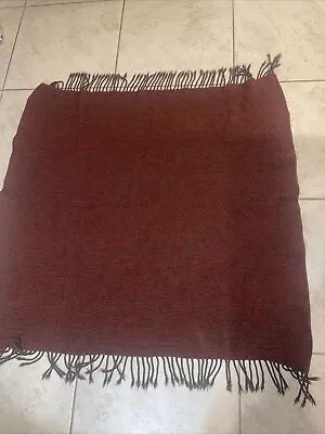 Restoration Hardware Throw Blanket 45”x 46” Rayon Wool & Cotton Blend Textured • $65