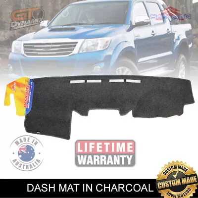 DASH MAT For TOYOTA Hilux 150 Series SR5 SR KUN16 2/2005-6/2015 DM978 CHARCOAL • $89.95