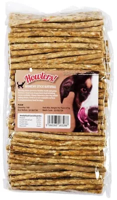 Howlers Rawhide Dog Chews Treats Munchy Rolls Sticks Beef Food Snack Pack Of 200 • £12.99