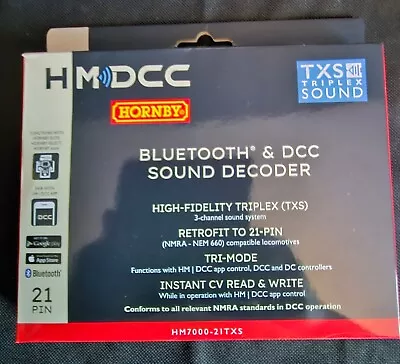 Hornby R7322 HM7000 21TXS: Bluetooth® & DCC Sound Decoder (21-pin) • £55.50