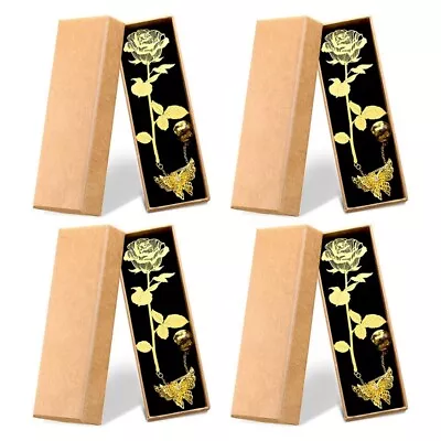 4 Pack Valentine'S Day Metal  Bookmarks Metal Bookmarks With 3D8537 • £13.19