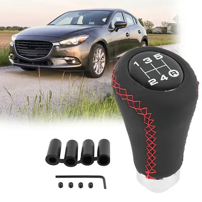 5 Speed Manual Stick Shift Handle Leather Gear Shift Knob For Mazda 3 Hatchback • $14.29