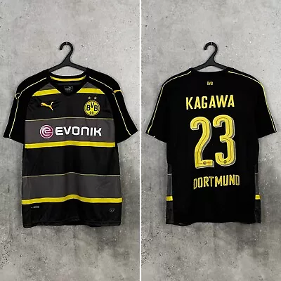 Borussia Dortmund 2016 2017 Away Football Shirt #23 Kagawa Puma Jersey Size M • $52.83