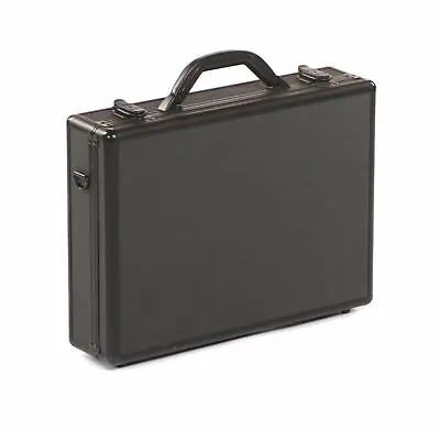 Black Aluminium Executive Laptop Brief Flight Case Briefcase Storage Box Bag • £34.99