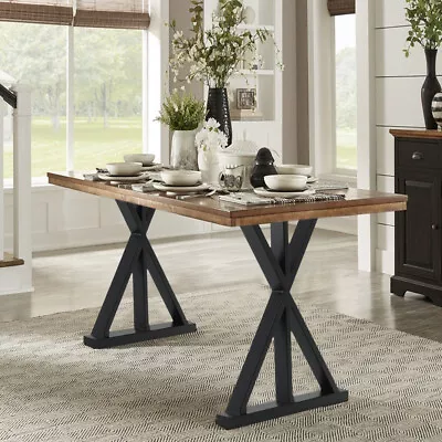 2PC Rustic Steel Table Legs Cabinet Chair Office Desk Metal Legs Set Frame Unit • £55.95