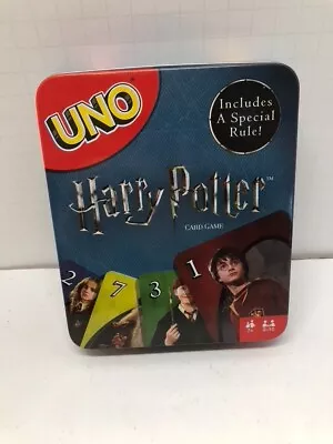 Mattel UNO Harry Potter Card Game In Tin Metal Box Complete • $9.99