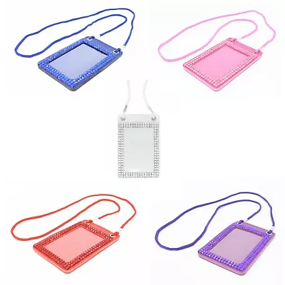 Bling Rhinestone Vertical Photo Name ID Badge Holder With Lanyard  • $4.99