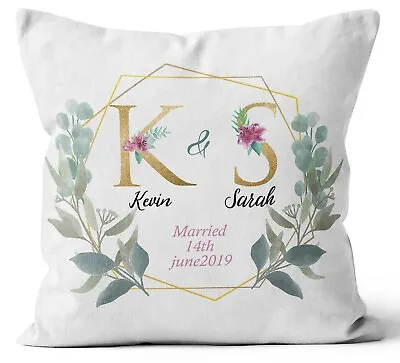 Personalised Any Name Text Cushion Floral Design Wedding Mothers Day Gift 93 • £16.95