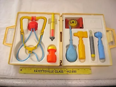 Vtg 1977 Fisher-Price #936 Medical Kit Doctor Exam Toy For Kids W/ Case Complete • $14.99