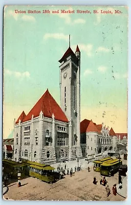 POSTCARD St Louis Missouri Union Station 18th And Market Streets Train Depot RR • $6.76