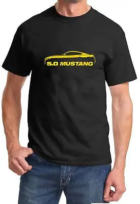 2015-17 Ford Mustang GT 5.0 Classic Color Outline Design Tshirt NEW • $20