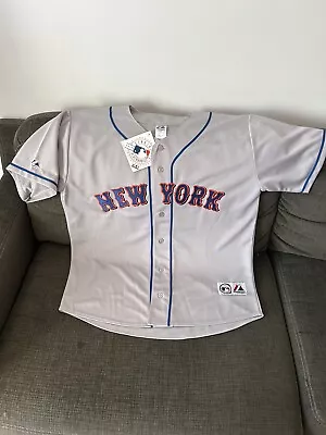 Majestic Authentic NEW YORK METS MLB Baseball Road Gray Jersey Men’s Sz: XL • $89.99