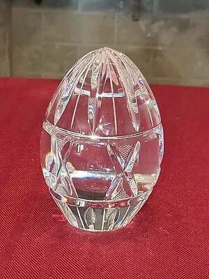 Vintage Large 4-1/2 Lead Crystal Egg Paperweight • $12