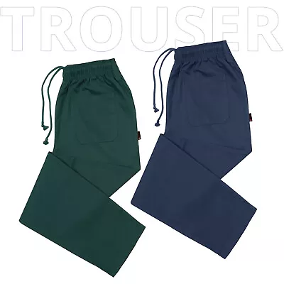 Trouser Elasticated Excellent Fit 3 Pockets Unisex Workwear Chef Trouser UK • £8.99