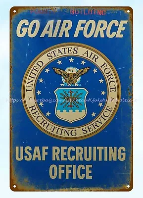 United States Air Force Recruiting Metal Tin Sign Home Decor Shopping • $18.89