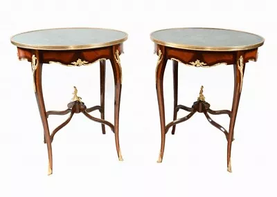 Pair Empire Cocktail Tables Side French Occasional Table • $1500