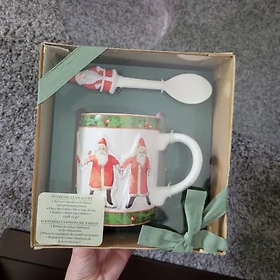 Hallmark Vintage Santa Mug And Spoon Set • $2.99