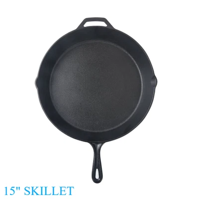 $38.71 • Buy 15  Cast Iron Skillet, Pre-seasoned Cookware Camping Cooking Frying Pan