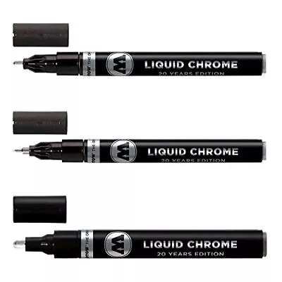 Molotow Liquid Chrome Marker Set - 1Mm 2Mm And 4Mm • $35.42