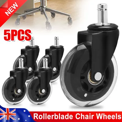 $21.45 • Buy 5PCS Rollerblade Office Desk Chair Wheels Replacement 3 Inch 75mm Rolling Caster