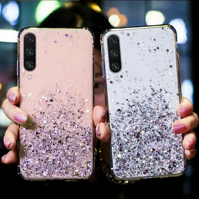 Glitter Silicone Phone Case Soft TPU Cover For Huawei Y5 Y6 Y7 P Smart 2019/21 • £4.51