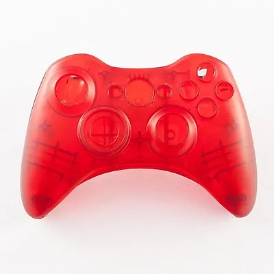 Red Custom Crystal Clear Wireless Controller Shell Case For XBox 360 Pad • £7.05