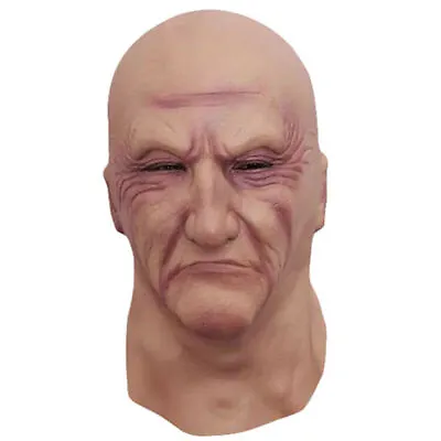 Old Man Mask Halloween Latex Cosplay Party Full Face Masks Headgear Disguise • £17.59