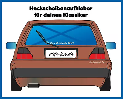 The Original Sticker Sticker Rear Window Fits VW GOLF Jetta 1974 - 2019 • $14.89