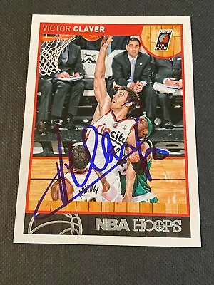 Victor Claver Signed 2013-14 Panini Hoops Card Auto Trail Blazers Autograph COA • $5.99