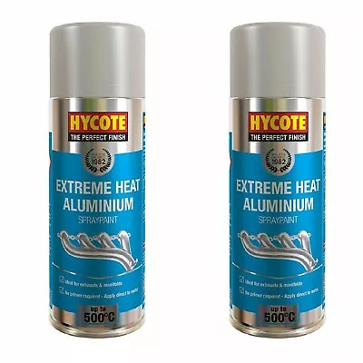 X2 Hycote Extreme Heat VHT Spray Paint 400ml Aluminium Exhaust Engine High Temp • $18.89