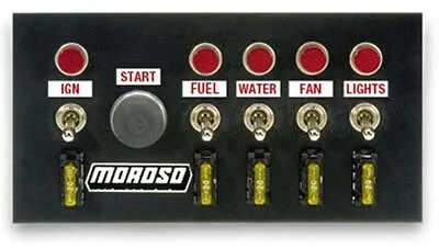 Moroso For Drag Race Switch Panel Incl.Five On/off Switches Starter Button 74131 • $154.26