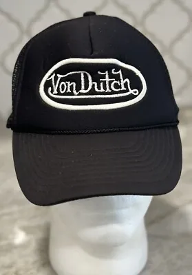 Vintage Von Dutch Trucker Hat Snapback Mesh Back Cap Embroidered Rope • $21.24