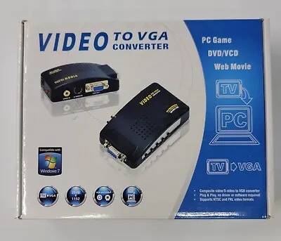 RCA / S-Video / VGA In To VGA Out Converter / Source Switcher With PiP • $9.95