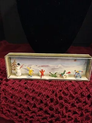 Vintage Walter Merten Miniaturplastiken! 7 Figure Christmas Snowman Set! #2230! • $18