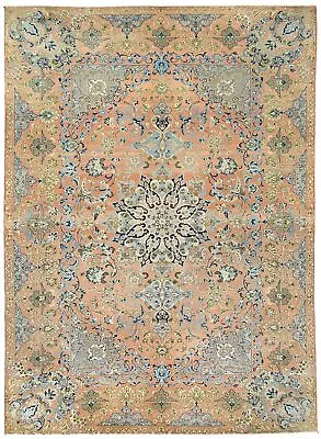 One Of A Kind Muted Floral Classic 8X11 Hand-Knotted Vintage Oriental Rug Carpet • $991