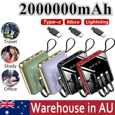 $25.99 • Buy 2000000mAh Portable Power Bank LED Fast Charger Battery 2USB For Mobile Phone