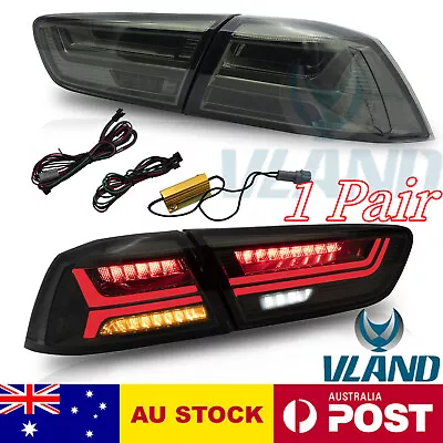 SMOKED Full LED Tail Lights For Mitsubishi Lancer EVO X W/Sequential 2008-2018 • $299.99