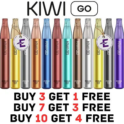 Kiwi Go Disposable Vape Pen 600Puffs 20mg Nic Salt Ecig Bars E Liquid Juice Kit • £4.94